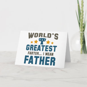 World's Greatest Farter Card