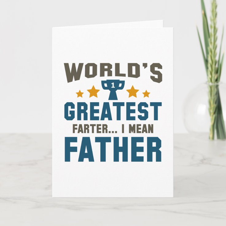 World's Greatest Farter Card | Zazzle