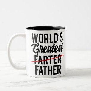 Worlds Greatest Farter Father Fathers Day Gift Two-Tone Coffee Mug
