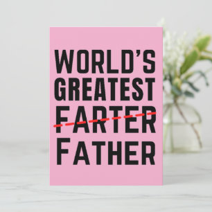 WORLD'S GREATEST FARTER - FATHER - FATHER'S DAY HOLIDAY CARD