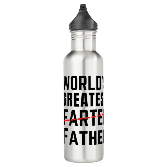 WORLD'S GREATEST FARTER - FATHER - FATHER'S DAY STAINLESS STEEL WATER BOTTLE (Right)