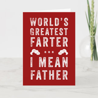 World's Greatest Farter Father's Day Custom Color Card