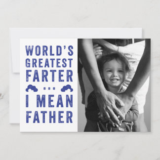 World's Greatest Farter Father's Day Photo Card