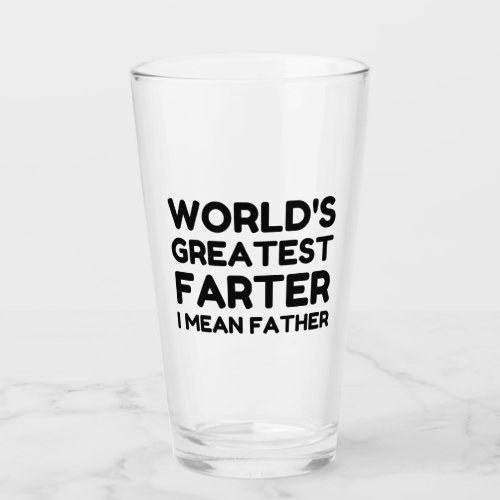 Worlds Greatest Farter Glass