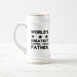 WORLD'S GREATEST FARTER I MEAN FATHER BEER STEIN