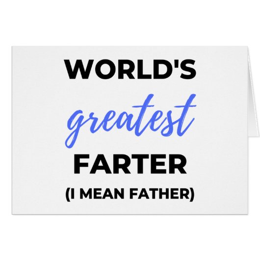 World's Greatest Farter I Mean Father bl Cards (Front Horizontal)