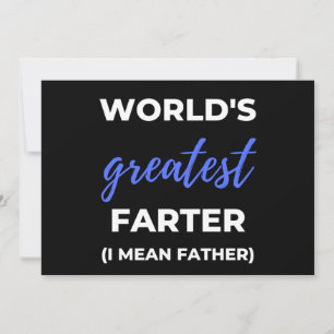 World's Greatest Farter I Mean Father Holiday Card