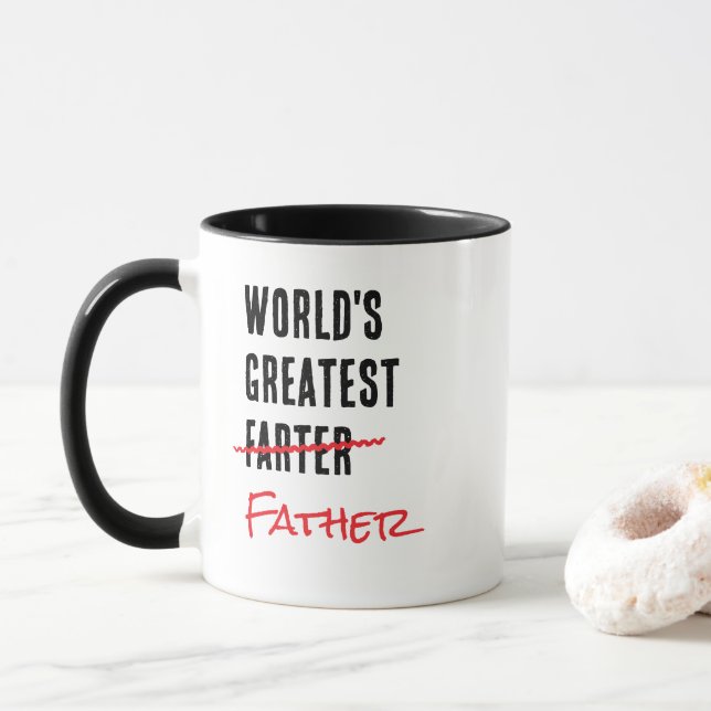 World's Greatest Farter or Father Mug (With Donut)