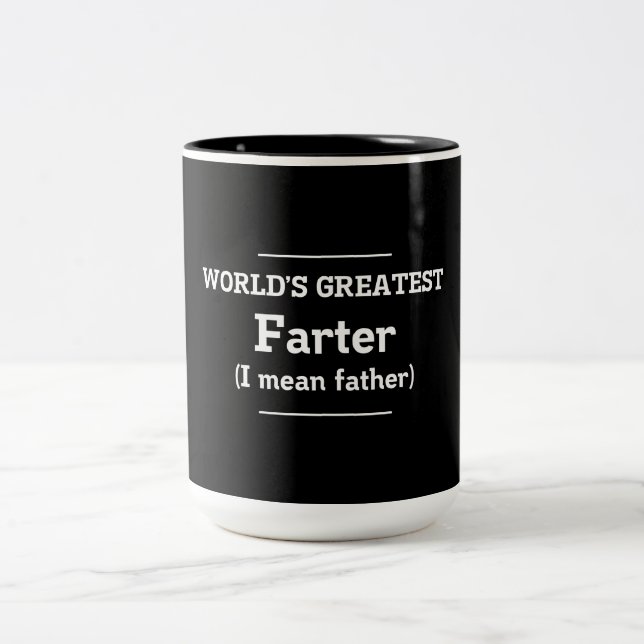 World's Greatest Farter Two-Tone Coffee Mug (Center)