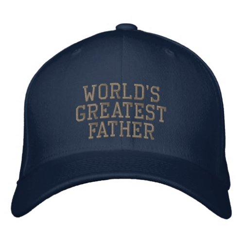 Worlds Greatest Father Embroidered Baseball Cap