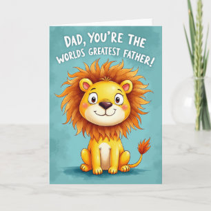 Worlds Greatest Father Feline Card