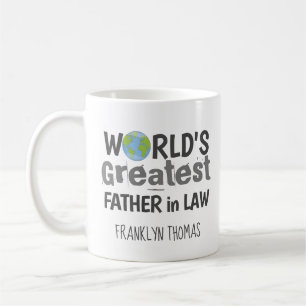World's Greatest Father in Law Personalized Coffee Mug