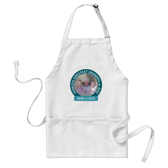 World's Greatest Father or Grandfather - Photo Adult Apron (Front)