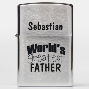 Worlds Greatest Father Personalized Zippo Lighter