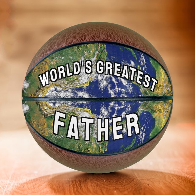 World's Greatest Father Planet Earth Globe Map Basketball (world's greatest father earth globe basketball)