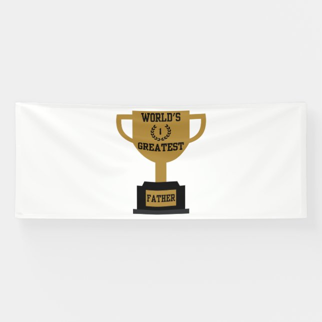 World's Greatest Father's Day 4x10 Vinyl Banner (Horizontal)