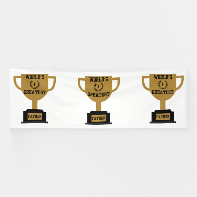 World's Greatest Father's Day 4x12 Vinyl Banner (Horizontal)