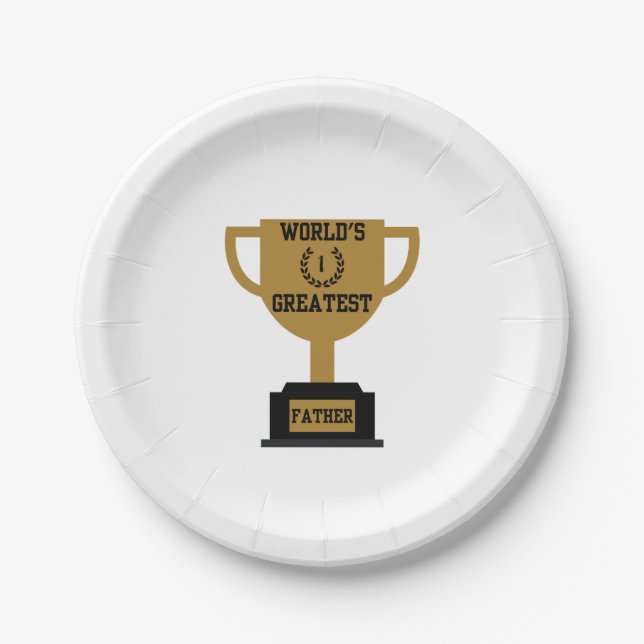 World's Greatest Father's Day Paper Plates (Front)