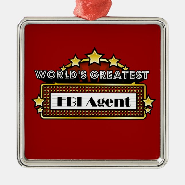 World's Greatest FBI Agent Metal Ornament (Front)