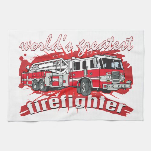 Worlds Greatest Firefighter Towel