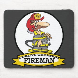 WORLDS GREATEST FIREMAN II MEN  CARTOON MOUSE PAD