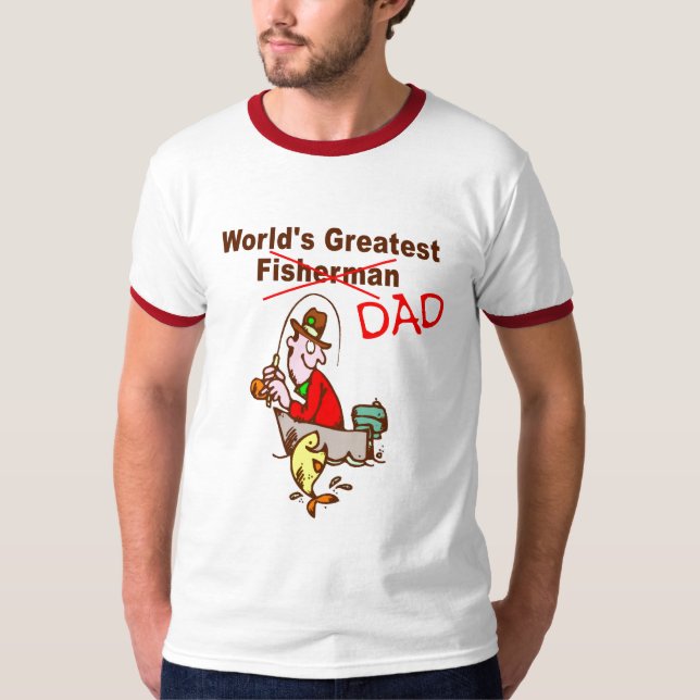 World's Greatest Fisherman Dad T-Shirt (Front)