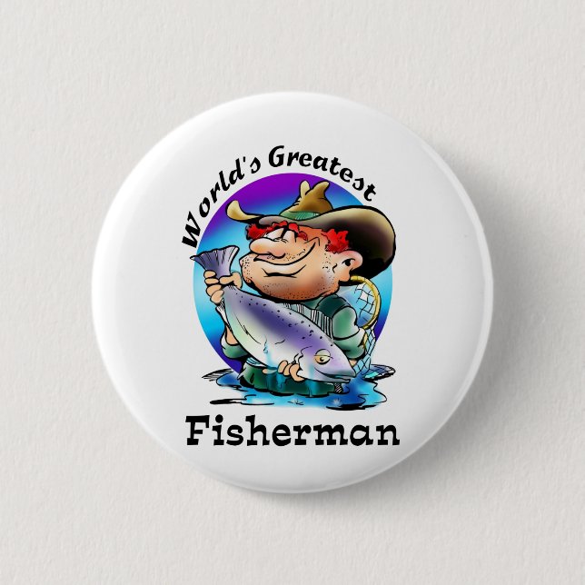 World's Greatest Fisherman Gear Button (Front)