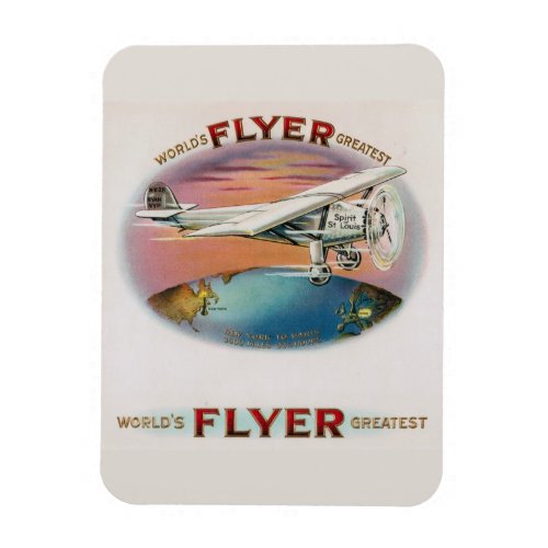 Worlds Greatest Flyer Vintage Spirit of St Louis Magnet