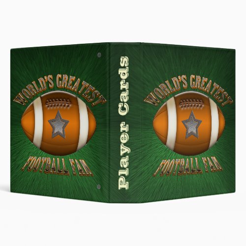 Worlds Greatest Football Fan Player Cards Binder