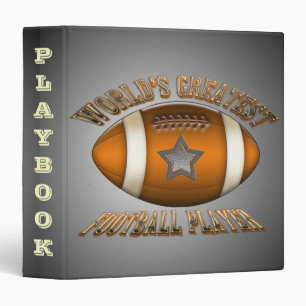 World's Greatest Football Player Playbook Binder