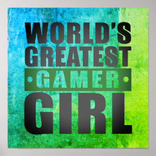 Girl Gamer Posters Prints Zazzle - roblox poster id codes anime