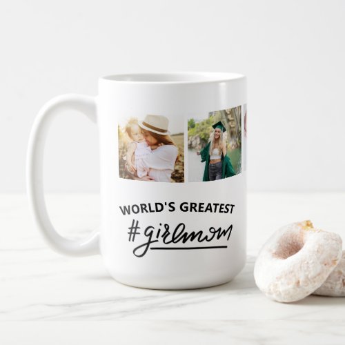 Worlds Greatest Girl Mom Photo Collage Coffee Mug