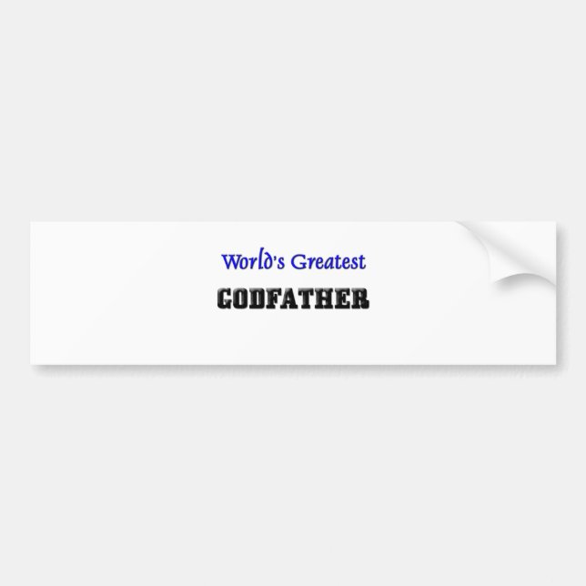 World's Greatest Godfather Bumper Sticker (Front)