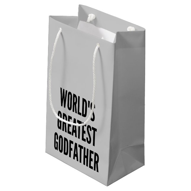 Worlds Greatest Godfather Small Gift Bag (Back Angled)