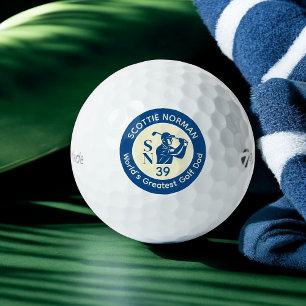 'World's Greatest Golf Dad' dark-blue logo Balls