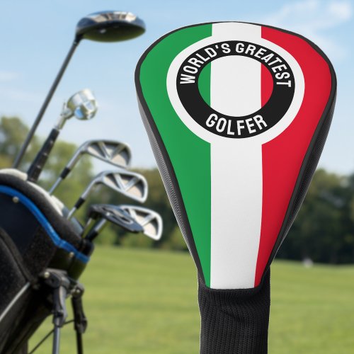 Worlds Greatest Golfer Italy Italian Flag Golf Head Cover