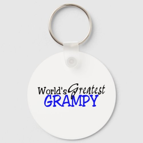 Worlds Greatest Grampy Blue Black Keychain