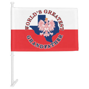 World's Greatest Grandfather Car Flag