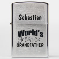 Worlds Greatest Grandfather Personalized Zippo Lighter
