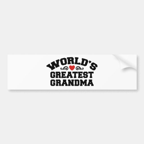 Worlds Greatest Grandma Bumper Sticker