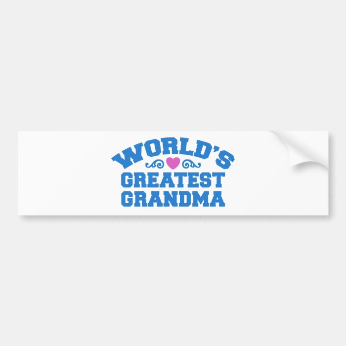 World's Greatest Grandma Bumper Sticker