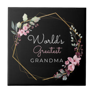 World's Greatest Grandma Ceramic Tile