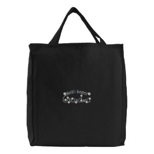 World's Greatest Grandma Embroidered Tote Bag
