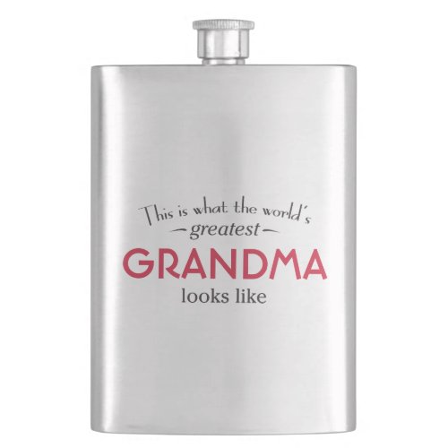 Worlds Greatest Grandma Hip Flask