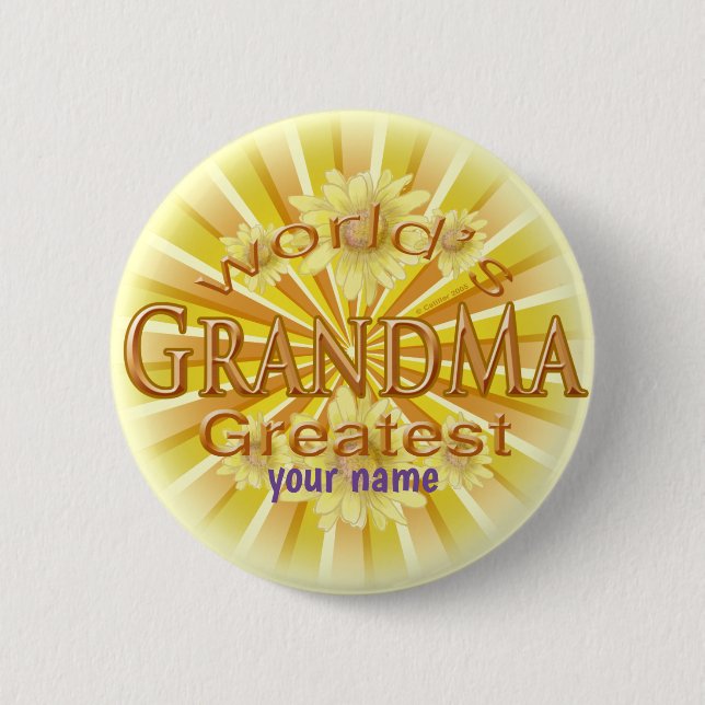 Worlds Greatest Grandma pin button (Front)