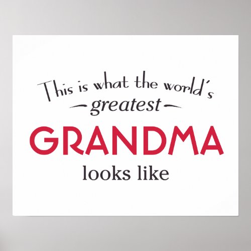 Worlds Greatest Grandma Poster
