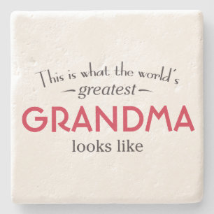 World's Greatest Grandma Stone Coaster
