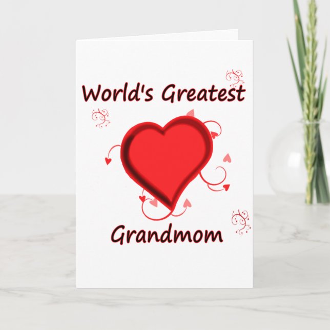 World's greatest grandmom card (Front)