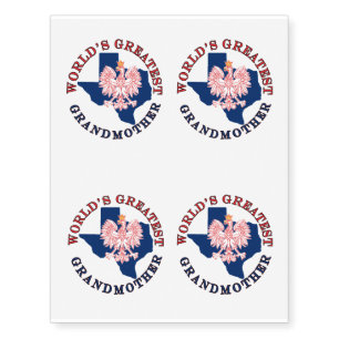 World's Greatest Grandmother Temporary Tattoos