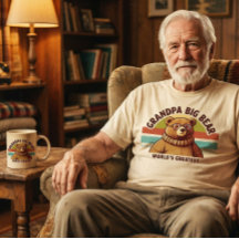 World's Greatest Grandpa Bear Modern and retro 